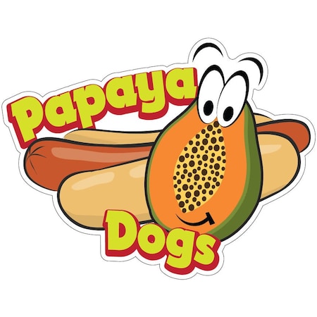 Papaya Dogs Decal Concession Stand Food Truck Sticker